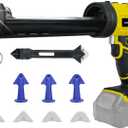 Cordless Caulking Gun Compatible for DeWalt 20V Max Battery, 10 Oz/300ml Electric Silicone Gun,with LED Light,4 Adjustable Speed for Filling, Sealing, RepairNo Battery