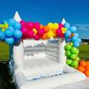WARSUN 10x8x8Ft White Bounce House Castle with Blower Inflatable Bounce House for Birthday Baby Shower Business Photography