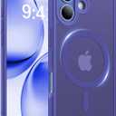 Magnetic for iPhone 17 Case,[Anti-Slip][Compatible with MagSafe][Military Grade Drop Protection] Shockproof Protective Translucent Matte Phone Case for iPhone 17 Case,Cobalt Blue