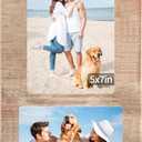 YESKAY 4x6 and 5x7 Collage Picture Frame - 2 Opening Picture Frames Rustic Brown Wood Frame with Real Glass,Display 4 by 6 and 5 by 7 Photo Frames Wall Decor or Tabletop 1 Pack
