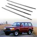 ZONFANT 4 Pcs Car Outer Door Window Moulding Trim Weatherstrip Seal Belt Compatible with 1991-1997 Land Cruiser, 1996-1997 Lexus LX450, Replace#75710-60021 75720-60021 75730-60020 75740-60020