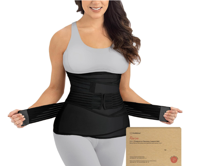 3 in 1 Postpartum Belly Support Recovery Wrap – Postpartum Belly Band, After Birth Brace, Slimming Girdles, Body Shaper Waist Shapewear, Post Surgery Pregnancy Belly Support Band (Midnight Black, XL)