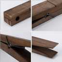 12 Inches Giant Clothespin with Adhesive Jumbo Wooden Clothespins Large Clothes Pin Towel Holder Wooden Clothes Clips Gift for DIY Craft Winter Spring Christmas Farmhouse Nursery Bathroom Laundry Room
