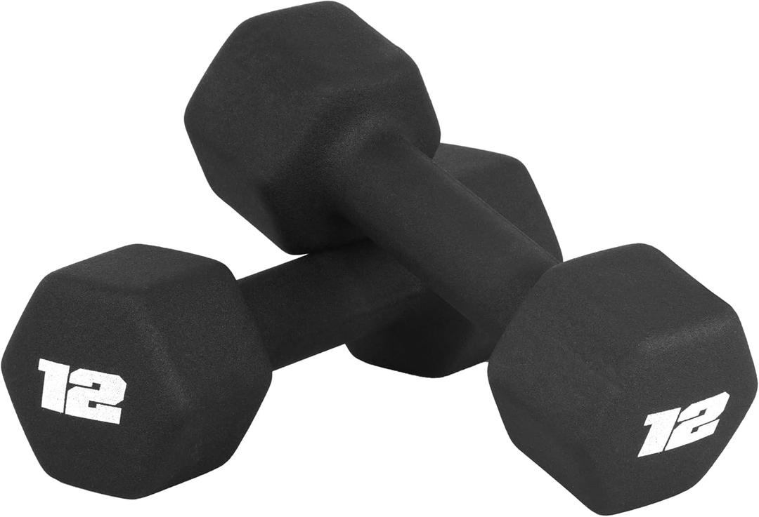 CAP Barbell Neoprene Dumbbell Weights Pairs & Sets | Multiple Colors (12 lb Pair)