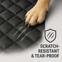 Dog Car Seat Cover for Back Seat with Visual Mesh Window - 100% Waterproof & Scratchproof 600D Oxford Dog Hammock for Car, Truck, SUV - Non-Slip Pet Seat Cover with Side Flaps, Universal Fit (Standard 54" W, Black)