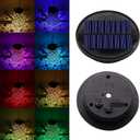 2 Pack Solar Lights Replacement Top Parts, 8 Color 3.74" 10 Lumens LED Lantern Lids Gardening Gift Garden Decor Waterproof Replacement Solar Light Parts Kit for Outdoor Hanging Lantern DIY Decorations