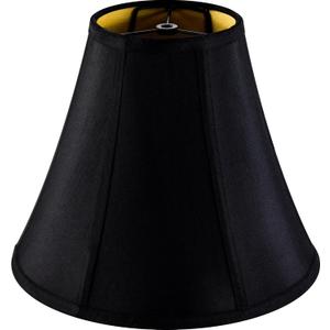 GO&SO Black Bell Lamp Shade 6" Top x 13" Bottom x 10.6" High (Spider) Traditional Table & Floor Lamp Shade - Side Ribbing Hand Crafted Lampshade Replacement
