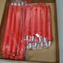 Rossesay 20 Pcs Flameless LED Taper Candles Battery Operated Taper Candles 5 Sizes of 6.5'', 7.7'', 8.8'', 10.0'', 11.2'' Flameless Candlesticks Flickering with 3D Flame for Wedding (Red)
