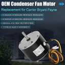 HC39GE226A Condenser Fan Motor Replacement for GE Carrier Bryant Payne, 1/4 HP, 208/230V, 1100 RPM, Y7S623C835L 5KCP39FGY563S HC39GE226 1185924 HB39GQ230 HB39GQ230A HC39GQ230 1184264 1172709 3S047
