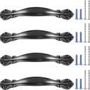 10 Pack Vintage Drawer Pulls - 2.5"/64mm Black Cabinet Handles for Dresser Drawers, Wardrobe & Cupboard