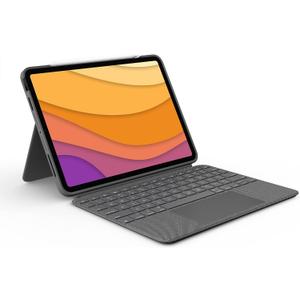 Logitech Combo Touch iPad Air Keyboard Case, Detachable Backlit Keyboard with Kickstand, Trackpad, Smart Connector, Oxford Gray, USA Layout