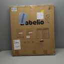 Babelio 31.5-55" No Bottom Bar Baby Gate Extra Wide, 2-in-1 Auto Close Dog Gate for The House, Stairs and Doorways, with Large Walk Thru Door, White