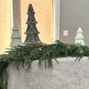 15FT Christmas Garland Norfolk Pine Garland Real Touch Artificial Greenery Garland for Mantle Fireplace Table Indoor Outdoor Holiday Decortions (Dark Green)