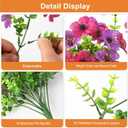 Artificial Hanging Flowers for Outdoors, 2 Pcs Fake Hanging Plant Spring Summer Decoration, UV Resistant No Fade Faux Silk Daisy Flower for Planter Porch Patio Yard Garden Decor(Light Purple Red)