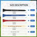 Deekin 90 PCS Christmas Dad Golf Gifts for Men, 3-1/4 inch Funny Wooden Golf Tees with Warm Words and Kraft Box, Golfing Gifts Presents for Dad Grandpa Grandfather (Multicolor)