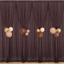 40 ft x 10 ft Wrinkle Free Brown Backdrop Curtain for Parties, Wedding Brown Photo Backdrop Drapes, Fabric 8 Panels 5ft x 10ft for Baby Shower Photoshoot Engagement Birthday Photography Background