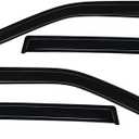 Lightronic Extra Durable Outside-Mount Auto Vent Window Visor, Fits 2011-2019 Ford Explorer, UV Protection Rain Guard, Original Wind Deflector, No-Drill Easy Install, Dark Smoke, 4-Pcs