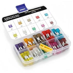  XJlSGXUSG 130 Pcs Mini fuses Kit, Blade Fuse Assortment Kit(3A/5A/7.5A/10A/15A/20A/25A/30A/35A/40A) (with Puller Tool) for Car, Marine, Truck, RV Fuse Replacement, Pack of 3