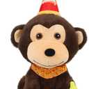 Funny Dancing Singing Monkey Stuffed Animal Musical Stuffed Animal Singing Day-o Song Monkey Plush Toy/Repeat what you say/Singing and Head Movement/Happy Birthday Gifts for Boy Girl Kids 12" (Brown)