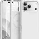 GONEZ Magnetic for iPhone 17 Pro Case, Silicone Cover Light Gray