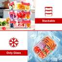 VERONES 5 Pack Glass Meal Prep Containers 3 Compartment Set, 36OZ Airtight Glass Lunch Containers, Glass Food Storage Containers with Lids, for Microwave, Oven, Freezer & Dishwasher Friendly,Red