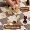 Magnetic Chess Sets for Kids & Adults, 15-Inch Wooden Chess Board with Pieces, Travel Portable Chess Set with Storage Box, Magnetic Chess Game for Beginner Pofessionals, 2 Extra Queens