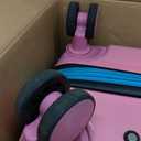 LARVENDER Expandable Carry on Luggage Suitcase with Wheels, Cotton Candy, 3 Piece Set