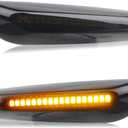 RUXIFEY LED Side Marker Turn Signal Lights Smoked Lens Compatible with BMW E90 E91 E92 E93 E46 E53 X3 E83 X 1 E84 E81 E82 E87 E88