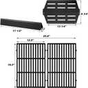 Genesis 300 Parts 7524 Grill Grate 7621 Flavorizer Bars 65505 Heat Deflectors Replacement Parts for Weber Genesis E-310 E-330 S-330 S-310 E-320 S-320 E-315 Gas Grill GS4 Flavor Bars Cooking Grate