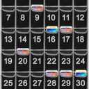 Numbered Classroom Pocket Chart for Cellphone and Calculator Holder, 36 Hanging Wall or Door Organizer
