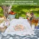 ZMCINER 8 Pack Food Tents Food Covers for Outside Mesh Screen Include 2 Extra Large (40"X 24") & 6 Standard (17"X 17") Collapsible and Reusable Mesh Food Covers for Outdoors, Fruit Cover