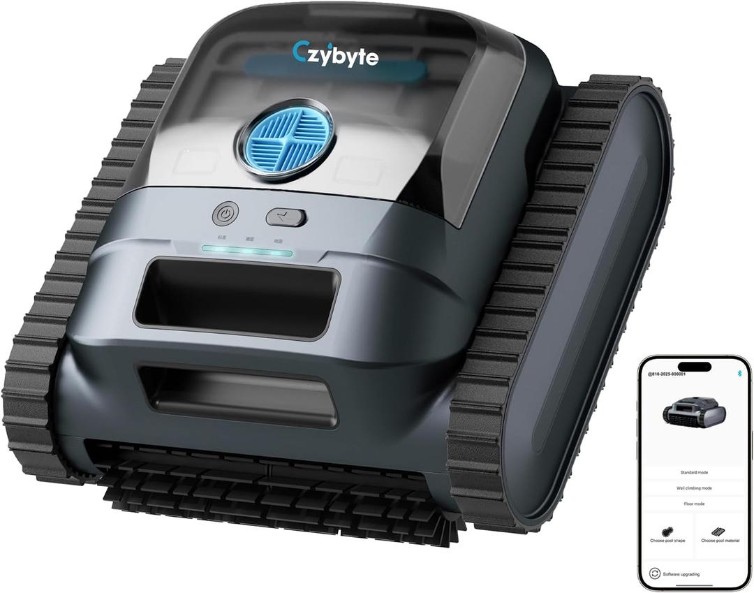 Cordless Robotic Pool Vacuum Cleaner, APP Support, Blue