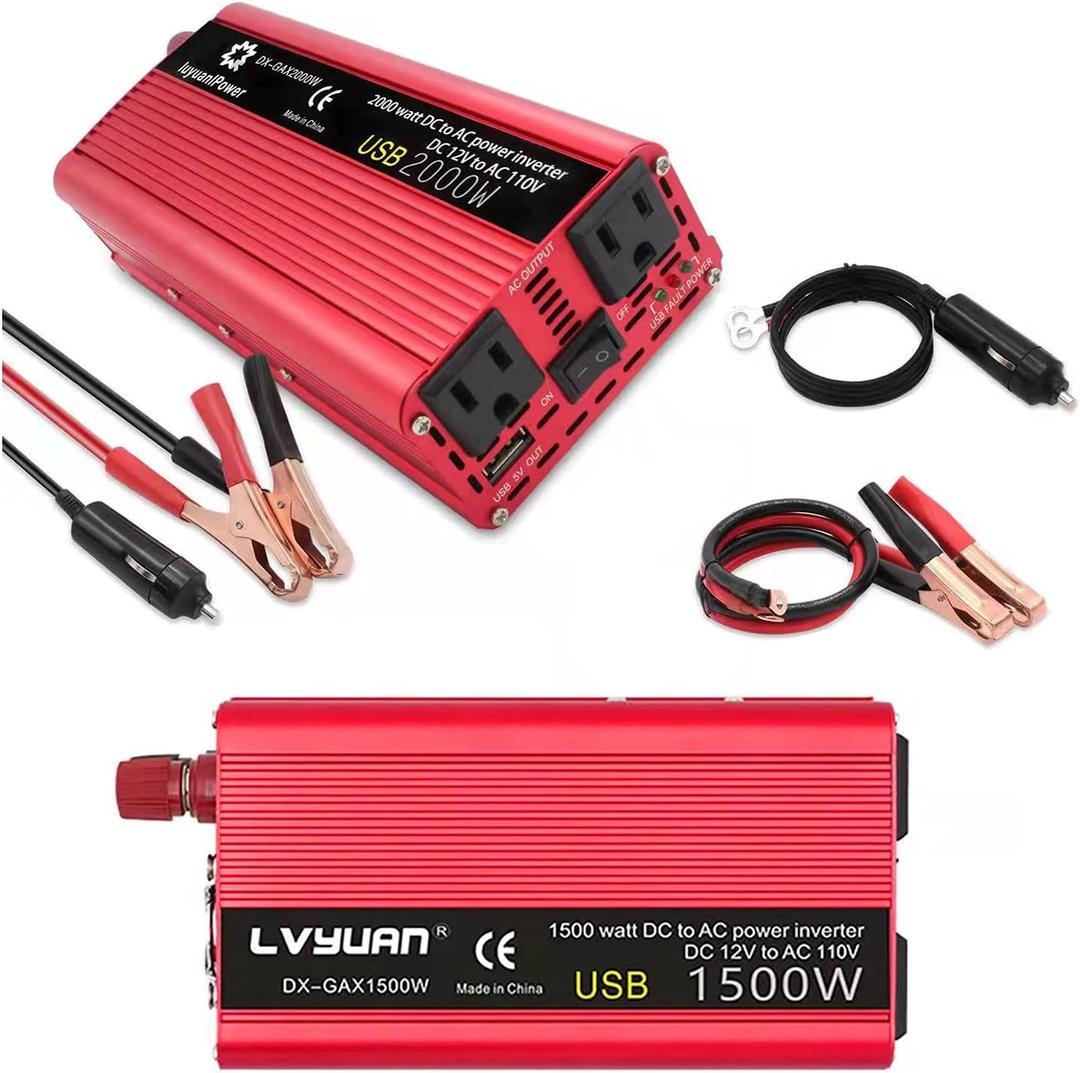 1500w Power Inverters Car Inverter 12v to 110v 12v Power Inverter 700W/1500W (Peak)