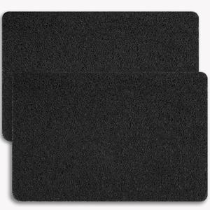 Hargiis Non-Slip Bathtub Mat, 2 Pack Anti Slip Shower Mat, Fast Drying Bathtub Mats, Foot Scrubber Mat, Anti Slip Mat for Tub, Floor, Bathroom, Kitchen, Home, Hotel (Black 24"×16"+24"×16")