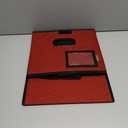 BALEINE File Organizer Box with Lid, Collapsible File Folder Organizer with Plastic Slide, Hanging File Folder Box for Office Document Storage (1 Pack, Red)