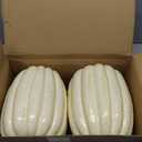 vensovo 8.5 Inch Large Blue Pumpkins for Decorating - 2PCS Big Foam Decorative Pumpkin for Fall Decoration, Paintable Artificial Pumpkins Perfect for Halloween Thanksgiving Decor (Gold Handle)