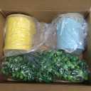 Easter Spring Farmhouse Table Centerpiece, 3 Pack Artificial Eucalyptus Potted Plants with Colorful Eggs, Spring Greenery Decor for Kitchen, Living Room & Home