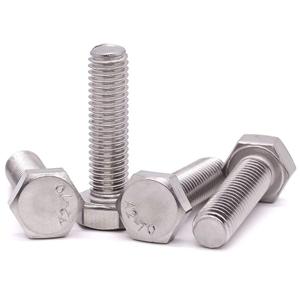 M8-1.25 x 16mm Stainless Steel Hex Bolts, 304 Stainless Steel 18-8, Hex Drive, Full Thread, Coarse Thread UNC, Plain Finish, 20 PCS
