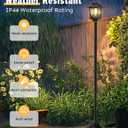 63" Solar Lamp Post Light 2 Pack, Solar Light Posts for Outside Waterproof, Outdoor Lamps for Patio, Backyard, Front Porch Decor, Warm White, Replaceable Bulb
