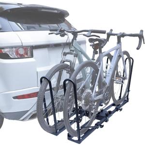 Hitch Bike Rack for 2 Bikes, 100 lb Capacity, Tilts for Easy Trunk Access, Fits 21–28" Wheels and Tires up to 3" Wide, Double-Arm 2 Bike Rack Hitch for Mount Cars SUVs Trucks with 2 Inch Receiver