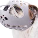 BARKLESS Dog Muzzle for Short Snout, Soft English Bulldog Muzzle for Biting, Chewing, Licking, Flat-Faced Bulldog Mouth Guard for Aggressive Dogs Grooming Walking, Allows Drinking, XL 