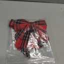 ADOGGYGO Christmas Dog Collar with Bow, Adjustable Cotton Red Plaid Bowtie Dog Christmas Collars for Large Dogs Pets (Large, Xmas)