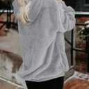 TBONTB Hoodies for Women Fuzzy Oversized Sweatshirt Zip Up Fleece Pullover Fluffy Sherpa with Pockets (Gray)