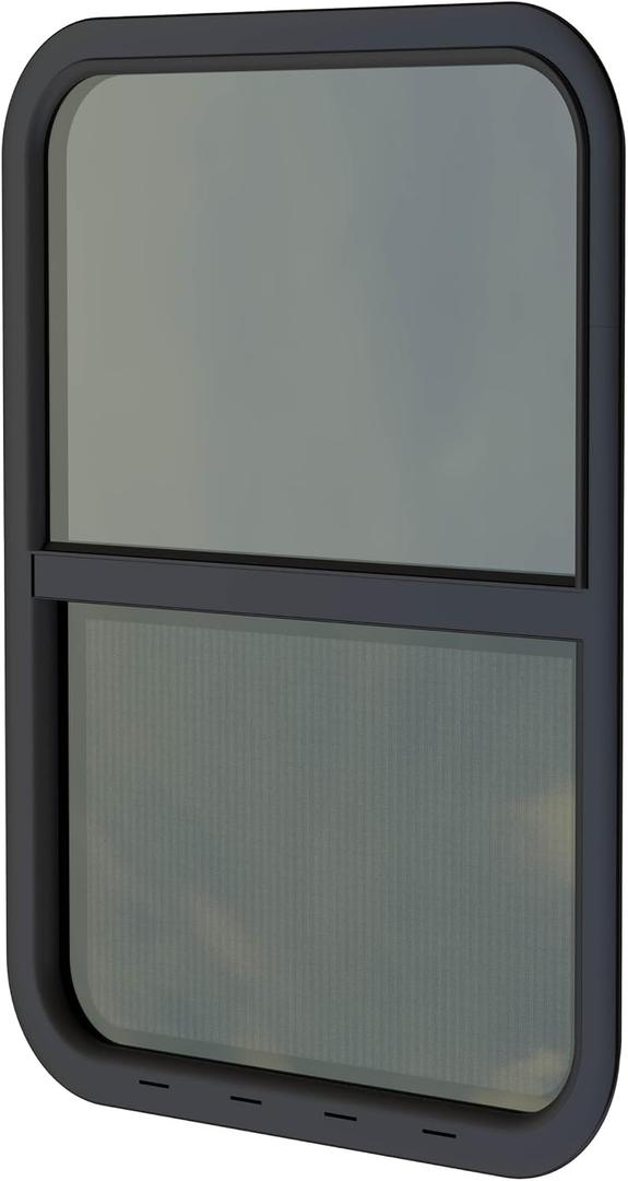 Lippert 8800 Series Complete RV Window Replacement Kit with Trim Ring, Screws, Foam Seal - 18" W x 22" H Vertical Slider - 2025069047