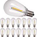 addlon LED Replacement Bulbs 1W S14,15 Pack Waterproof E17 Screw Base for Outdoor LED String Lights Shatterproof