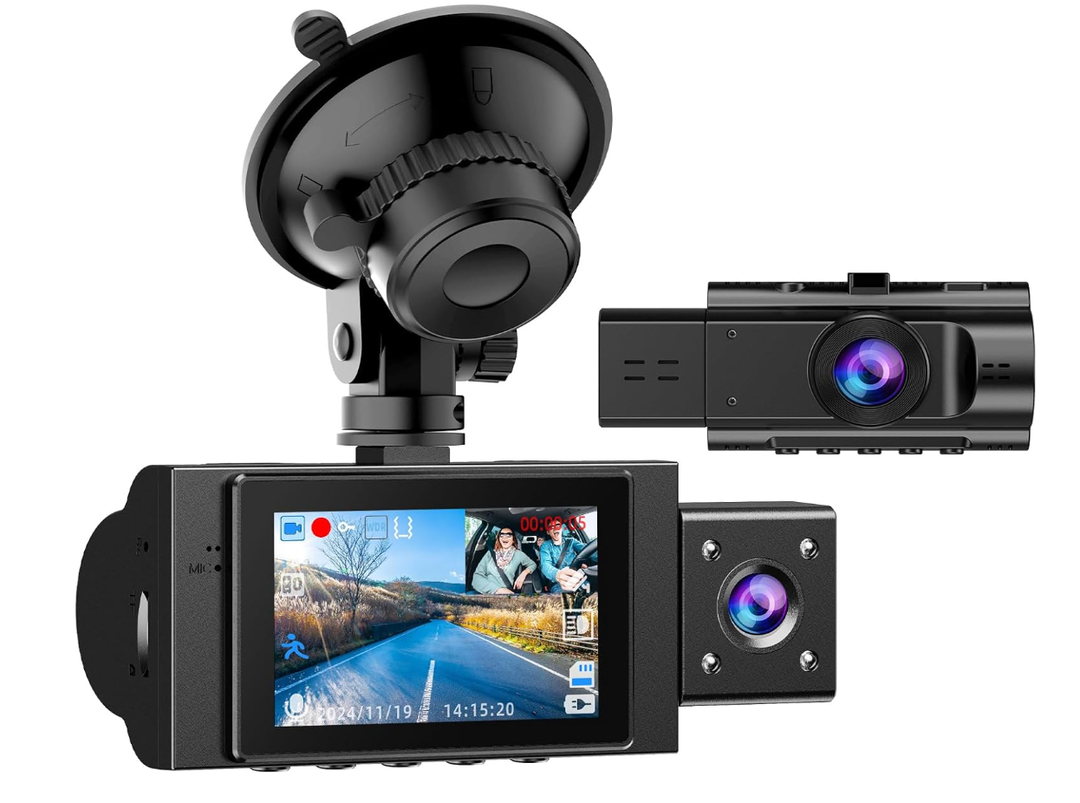 Dual Dash Cam Front and Inside FHD 1080P Dash Camera for Cars Dashcams for Cars with Infrared Night Vision, Car Camera Driving Recorder 24H Park Monitor Motion Detection GSensor for Taxi Uber