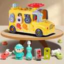 iPlay, iLearn Toddler Busy Bus Toy, Kids Take Apart School Bus W/Tools, Steering Wheel & Gears, Push Go Assemble Truck, STEM Learning Fine Motor Montessori Toy, Birthday Gifts 3 4 5 Year Old Boy Girl
