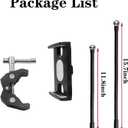 Gooseneck Tablet Holder, Universal Adjustable Mount for Stroller/Treadmill/Golf Cart/Boat/Mic Stand/Wheelchair/Exercise Bike, Compatible with 4.7-12.9 inch Tablets Phones E-Readers