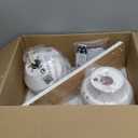 Asyko Ceiling Fans with Lights, 46 Inch Low Profile Ceiling Fan with Light and Remote Control, Reversible, RGB Dimmable, Quiet, White Ceiling Fan for Bedroom Indoor/Outdoor Use