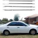 4PCS Outside Front Rear Chrome Weatherstrip Window Moulding Trim Seal Belt Fit for Toyota Camry 2002-2006 Replace 75710-33080 75720-33080 75730-33080 75740-33080